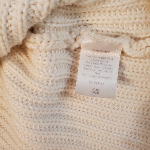 Talbots Long Sleeve cream Women's Cardigan Sweater 100% Cotton Size LP. - Picture 14 of 14